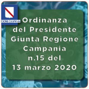 Ordinanza Presidenza Giunta Regionale n. 15 del 13.03.2020